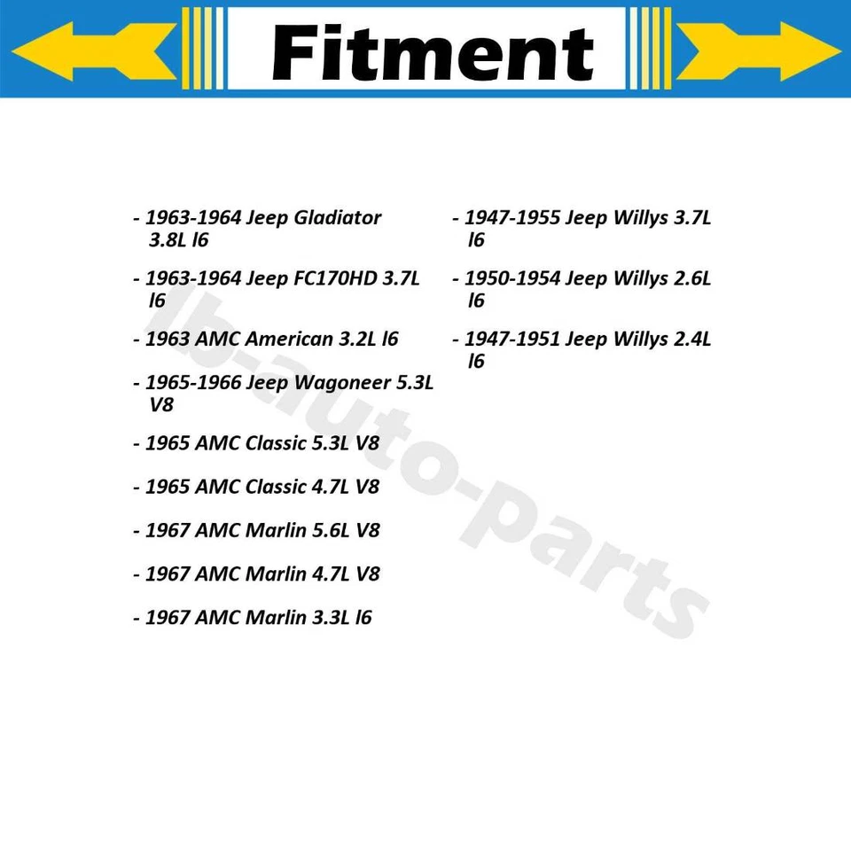 Sunsong 制动软管线后 2x 适用于吉普 J-230 3.8L 1963 - 1964 — 第 3/4 张图片
