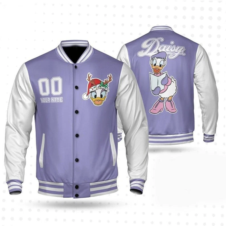 Personalized Never Too Old For Daisy Duck Cartoon Gift For Fan Baseball Jacket