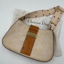 Christian Dior Vintage Street Chic Columbus Bag Canvas Leather Used From JP