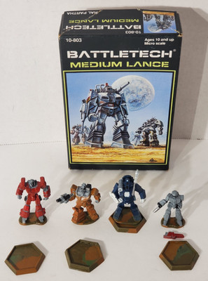 Battletech Ral partha Medium Lance miniature Boxed set 10-803 Rare