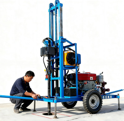 200m commercial industrial portable diesel water well drilling rig suitable
