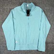 Adidas Women's Small Windbreaker Golf Jacket Full ZipHazy Sky NWT 70