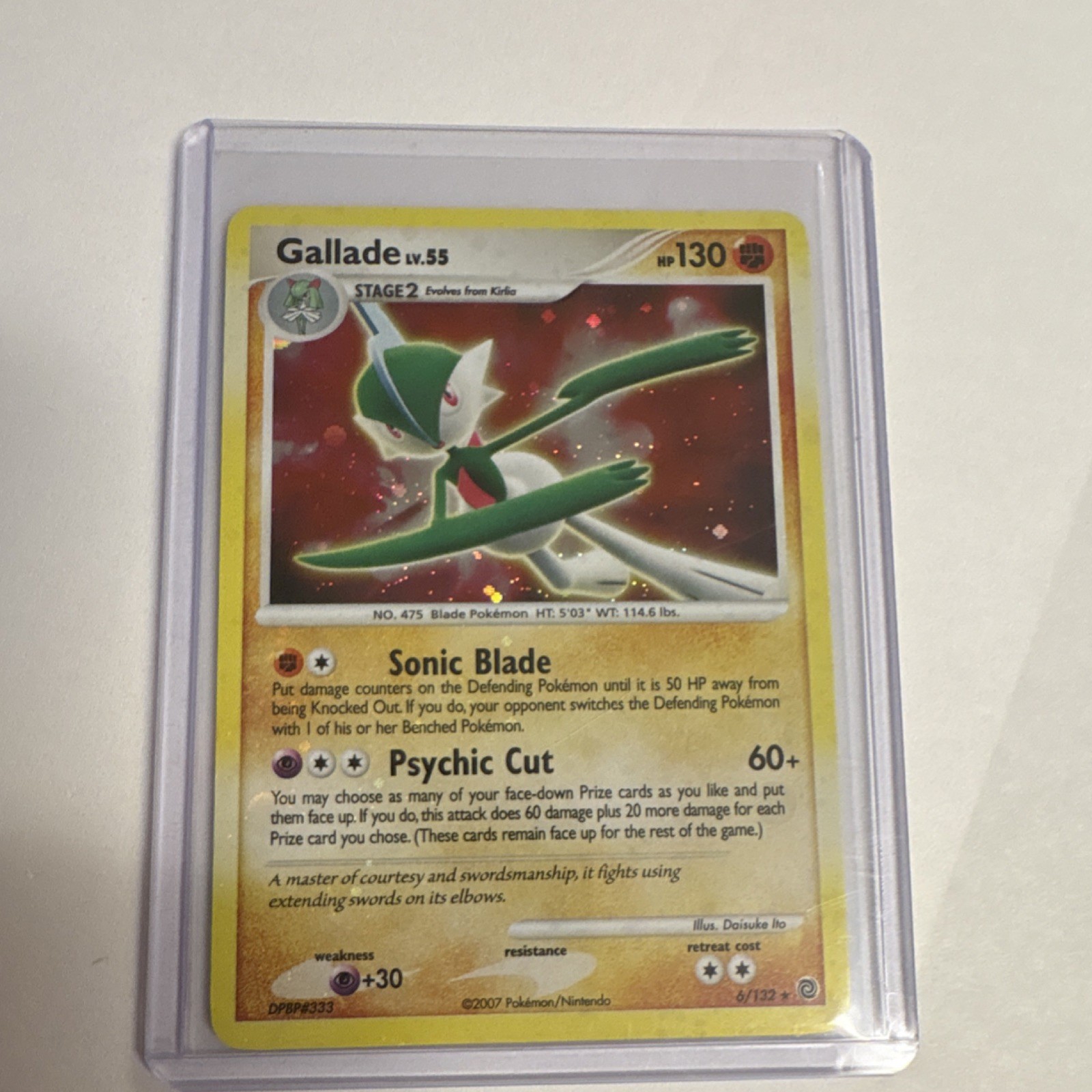 The Pokémon Company Pokémon Gallade Secret Wonders 6/132 Holo Rare 130HP 2007