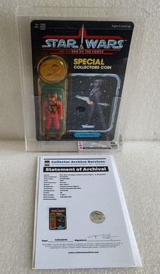 NEW 1984 MOC POTF POWER OF THE FORCE STAR WARS B-WING PILOT GRADED CAS 85