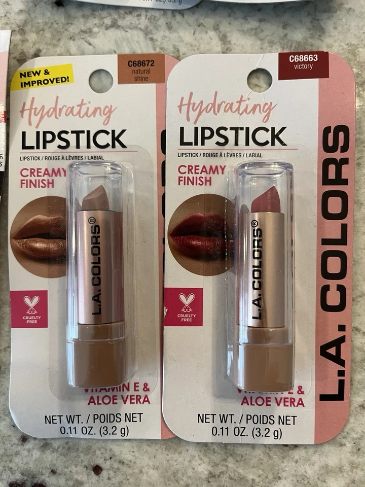 L.A. Colors Hydrating Lipstick New & Sealed Lot of 8 Berry Ice Sorbet Victory - Image 4 of 4
