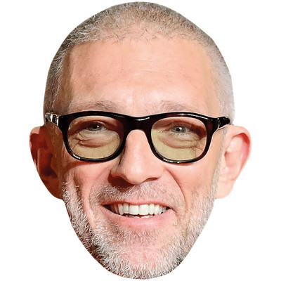Vincent Cassel (Sonnenbrille) Promi Maske, flaches Kartengesicht, Kostüm Maske