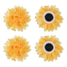 3.9" Dog Collar Flowers for Dogs Golden 4Pcs