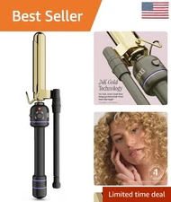 24K Gold Hair Styling Marcel Iron | 1 Inch for Versatile Curls & Waves