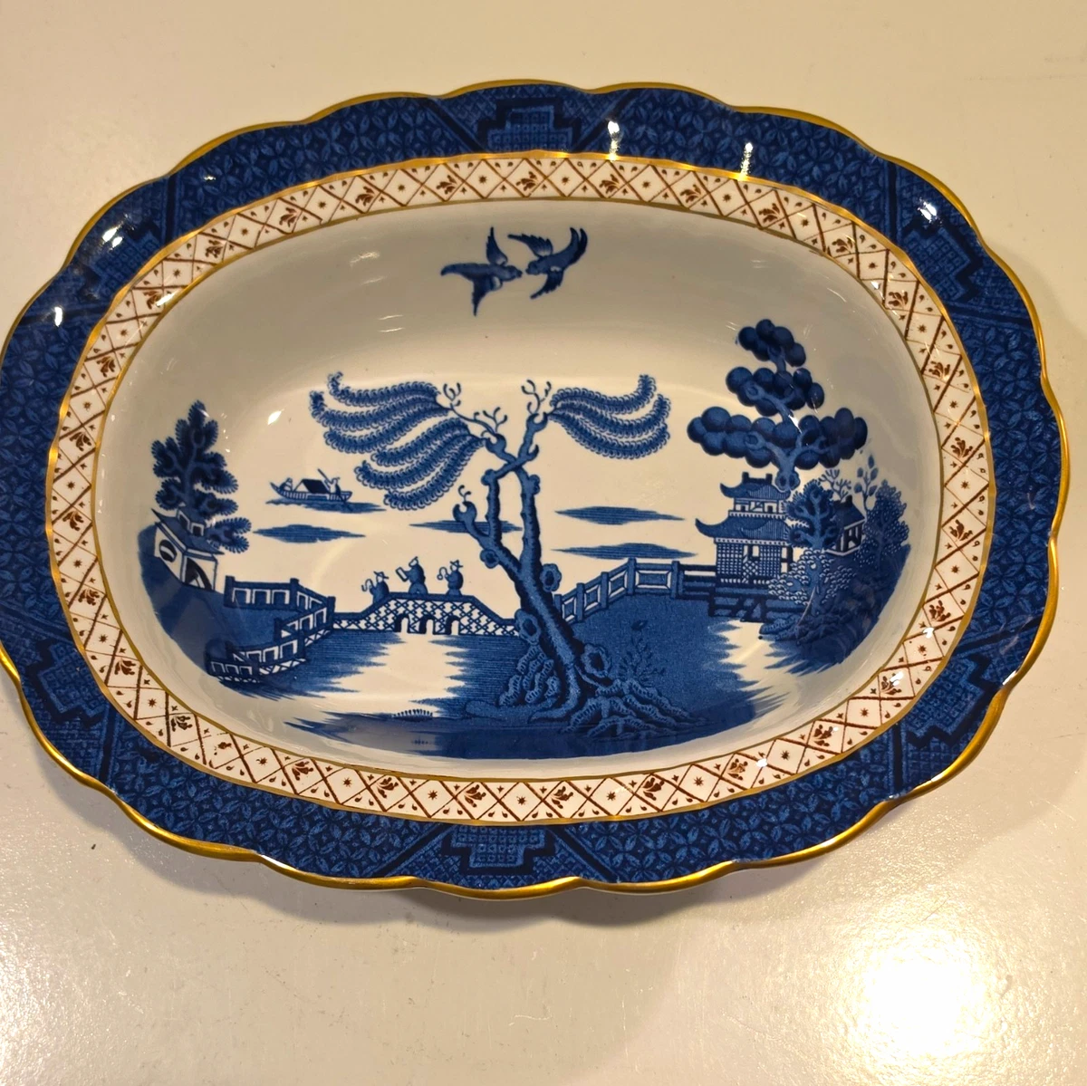 ロイヤルドルトン ブース リアルオールドウィロー サンドイッチトレイ Booths Real Old Willow for sale | eBay