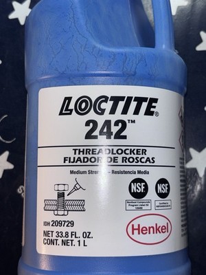 USA Loctite 242 1 LITER Medium Strength Thread Locker 209729 24243  EXP 11/2026