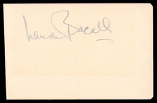 LAUREN BACALL - AUTOGRAPH CO-SIGNED BY: RED SKELTON