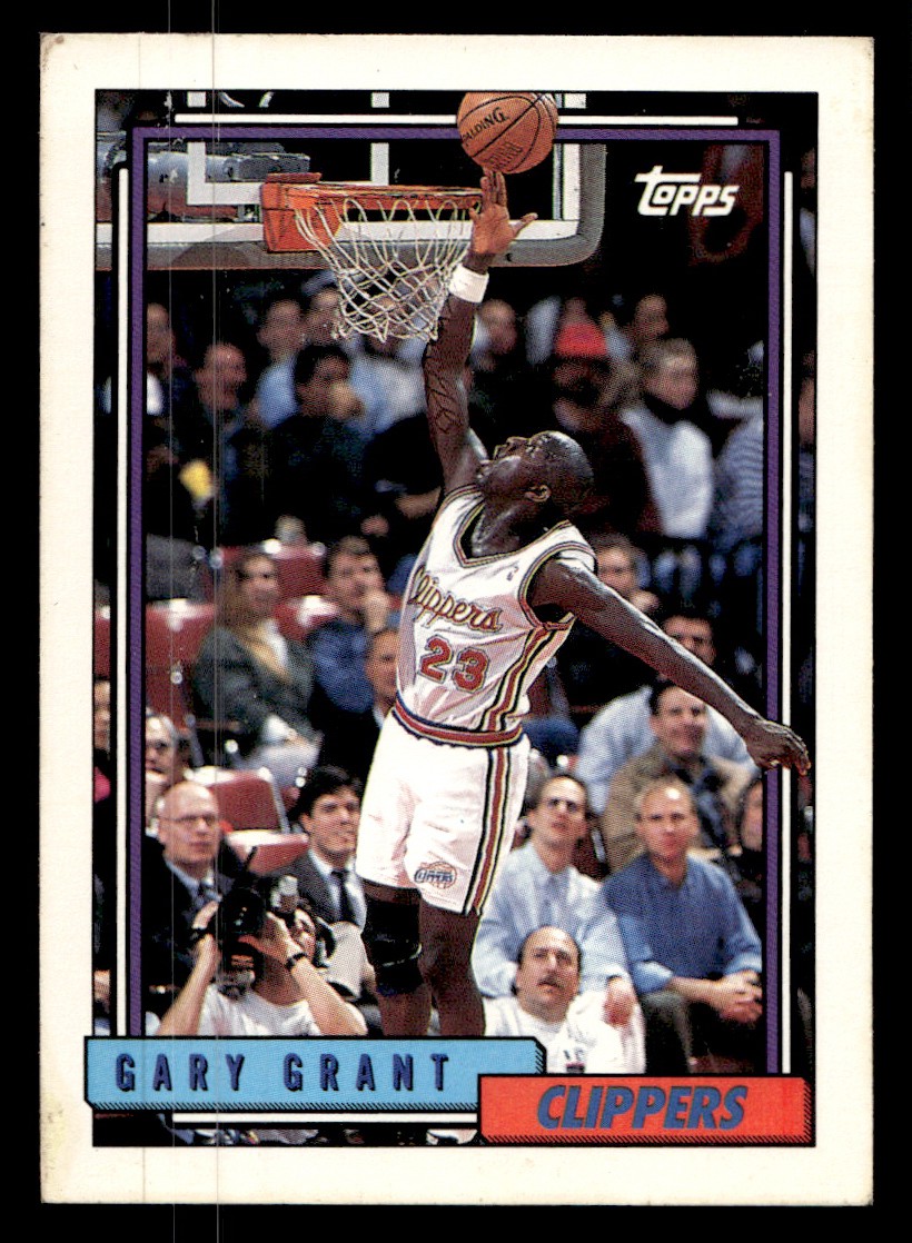 1992-93 Topps - Gary Grant Basketball card Los Angeles Clippers Raw Trading Card