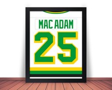 Framed AL MacADAM Minnesota North Stars comparable Photo Picture 8x10 11x14 JZ