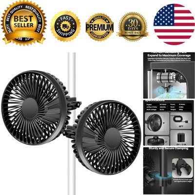 Grow Tent Fan, 5in Two Fans for Greenhouse Plant All Direction Ventilation Ci...