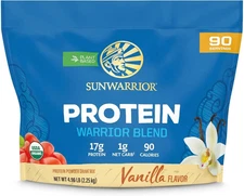 Sunwarrior Vegan Organic Protein Powder Plant-Based BCAA Amino Acids 4.96 lb
