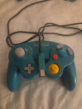 Nintendo GameCube Controller Official Emerald Blue DOL-003 Japan *TESTED