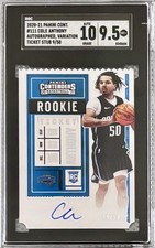2020-21 Contenders Cole Anthony Rookie Season Ticket Stub Auto #/50 SGC 9.5/10