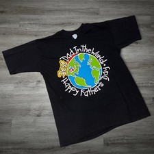 Vintage 90's Happy Fathers Day single stitch graphic made in USA t shirt