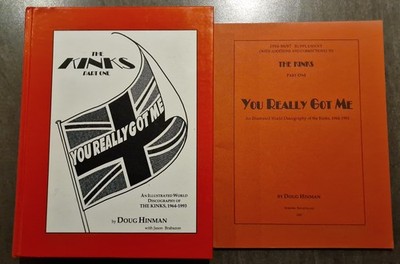 The Kinks You Really Got Me Doug Hinman RARE HARDBACK plus VERY RARE SUPPLEMENT