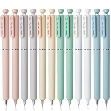 Mr. Pen- Retractable Gel Pens, 12 Pack, Black Ink, Soft Pastel Barrel