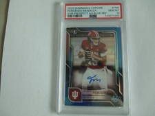 2025 BOWMAN U. CHROME FERNANDO MENDOZA AUTO BLUE REFR. RC 12/150 PSA 10 GEM MINT