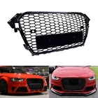 RS4 Style Grill Radiator Grille Front Grille Black For 2013-2015 Audi A4 B8 New