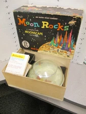 Hasbro Magic MOON ROCKS outer space garden rocket astronaut 1959 playset INCOMPL