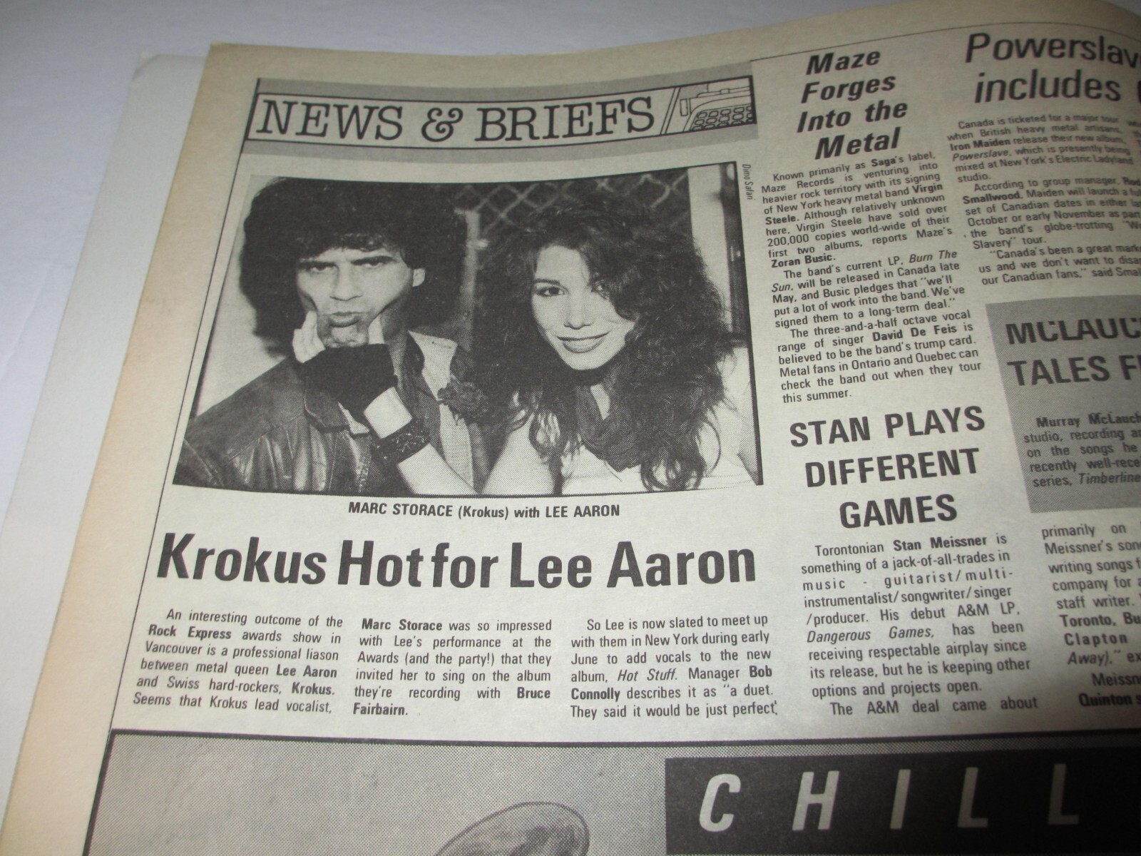 RUSH drummer Neil Peart Music Express magazine June 1984 Lee Aaron PINK FLOYD eBay