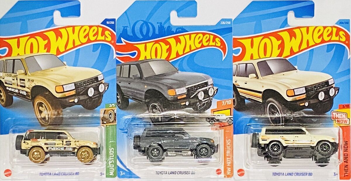 Hot Wheels まとめ売り バラ売り3台〜 Hot Wheels Toyota Land Cruiser 80 lot of 3 grey cream