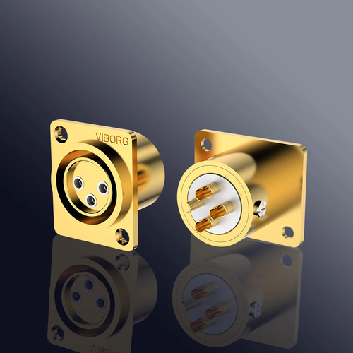 Nuevo conector de enchufe XLR de 3 pines chapado en oro cobre puro Viborg - Imagen 9 de 13