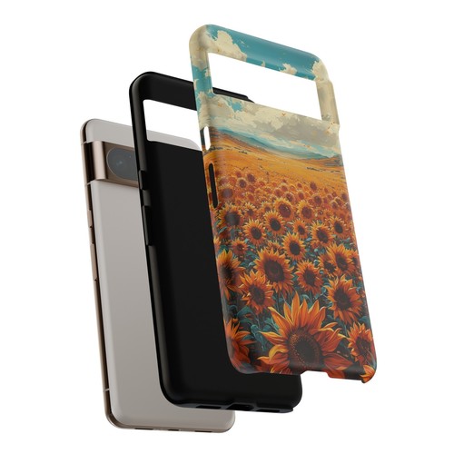 Phone Case for iPhone, Pixel, Galaxy - Sunflower Field Floral Sky Flower Cover - Picture 175 of 191