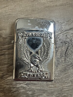 Vintage American Legend Lighter Used Eagle Bin 47