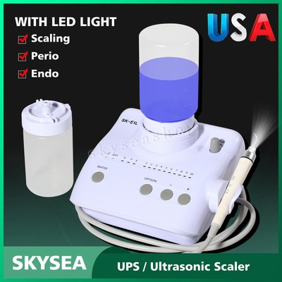 LED Dental Ultrasonic Scaler Handpiece 2*Bottles Fit Cavitron EMS Woodpecker UPS
