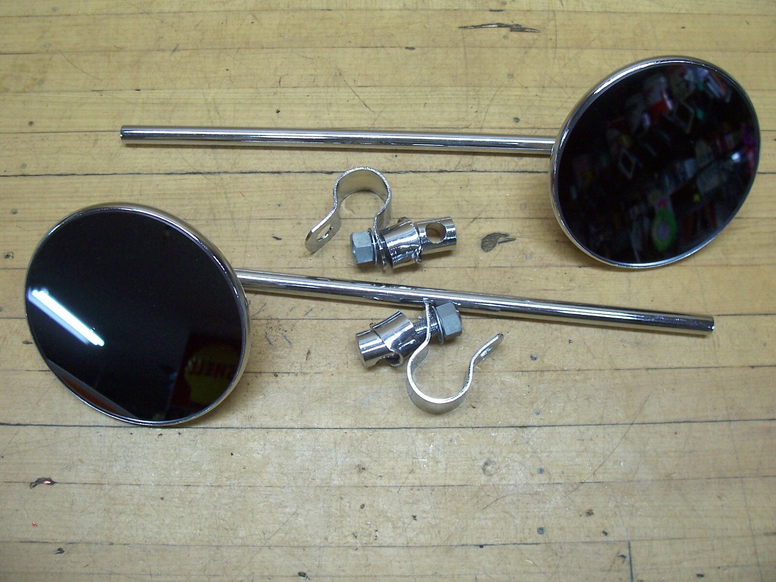 Vintage Motorcycle Mirrors Harley Panhead Knucklehead Chopper Bobber 1