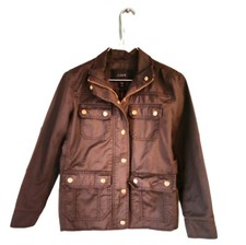 Women's J. Crew Womens Jacket Size PS Brown Green The Downtown Field Lig...