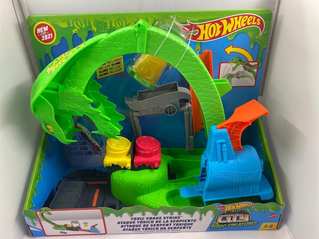 Pista Hot Wheels City Ataque Tóxico Da Cobra Serpente Slime em