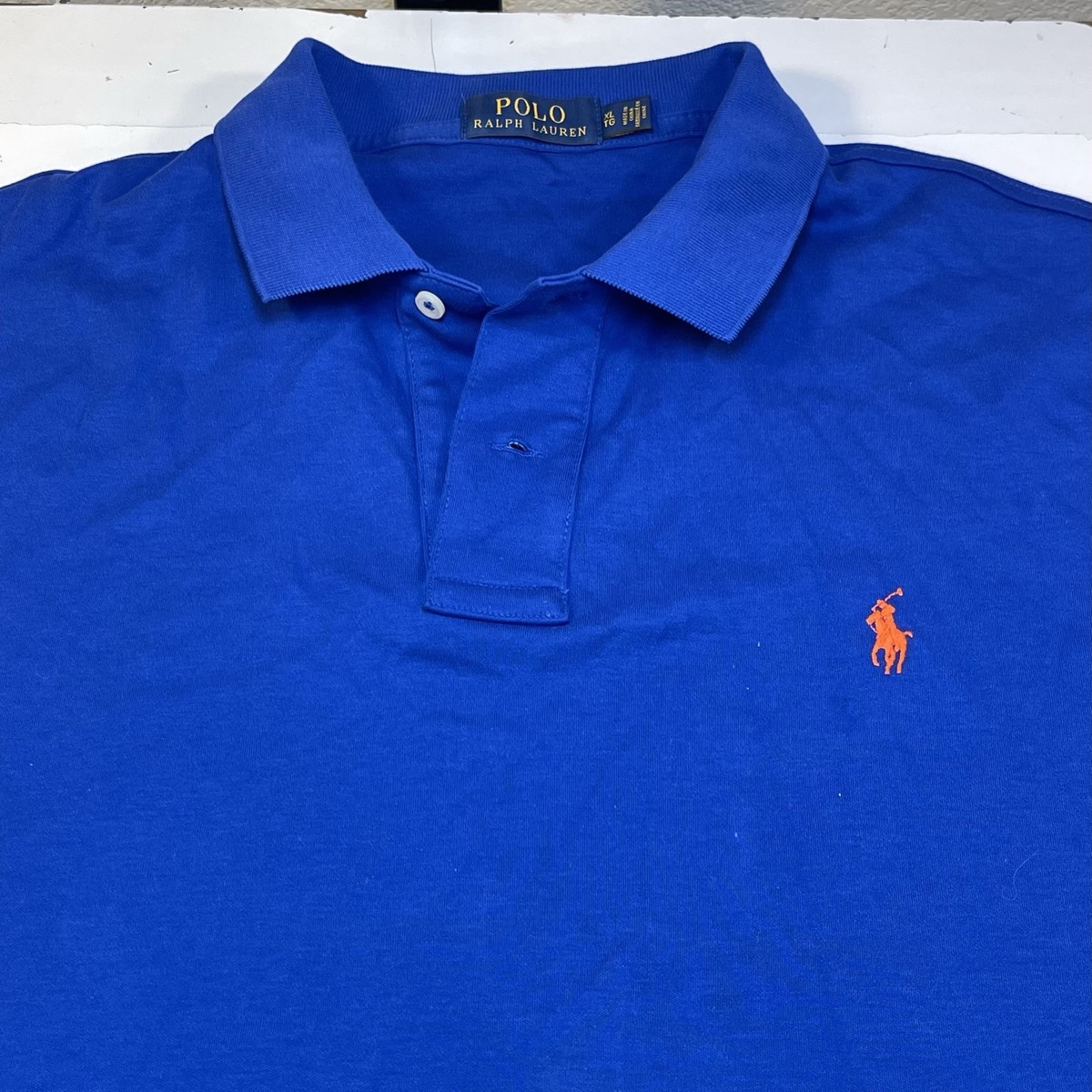POLO RALPH LAUREN DESIGNER SMOOTH POLO SHIRT Mens XL Blue | eBay