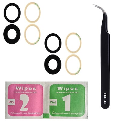 Für iPhone 12 Kamera Linse Ersatz Kit Rückseite Kamera Glas Linse - Doppelpack