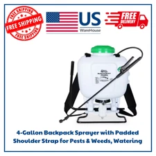 4-Gallon Backpack Sprayer with Padded Shoulder Strap for Pests & Weeds, Watering