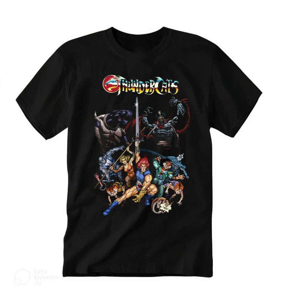Thundercats Retro Cartoon Men's Black T-Shirt, Unisex Crewneck, Gift For Fan