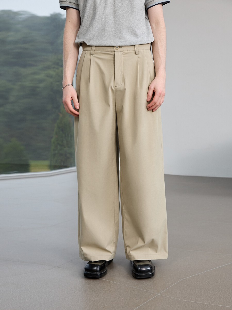 Y1 1piu1uguale3 CREASE SLACKS ［KHAKI］XL Y1 1piu1uguale3 CREASE