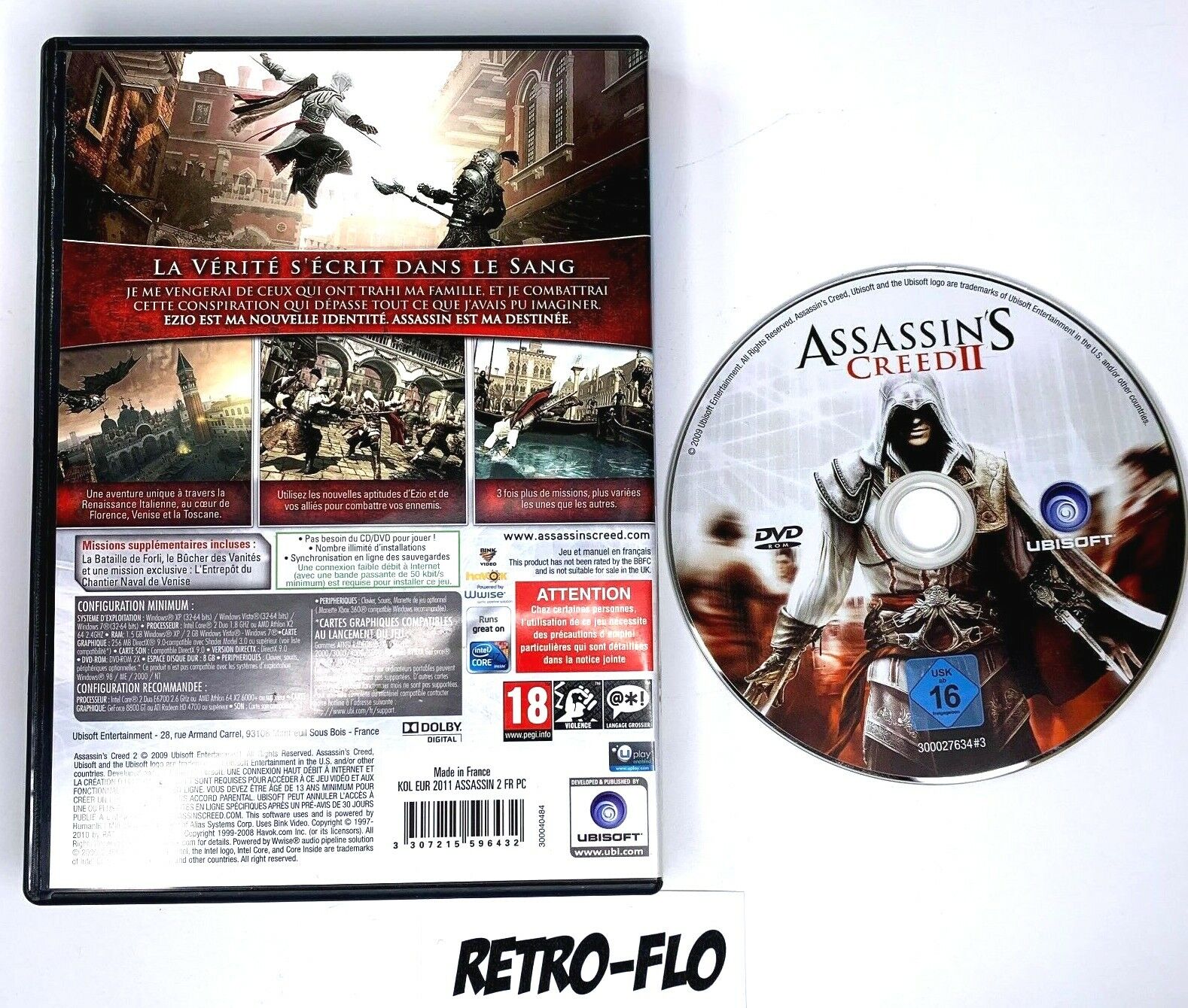 Assassins Creed & Assassins Creed II 2 Lot Of (2) PC DVD ROM Video Games