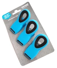 SET OF 3 POWER CLIPS® MULTI-PURPOSE CLIPS SMALL TOYS CRAFTS PAPER CHIPS BLUE