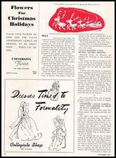 1947 Collegiate Shop Austin Texas "Dresses Timed To Formality" Vintage Print Ad