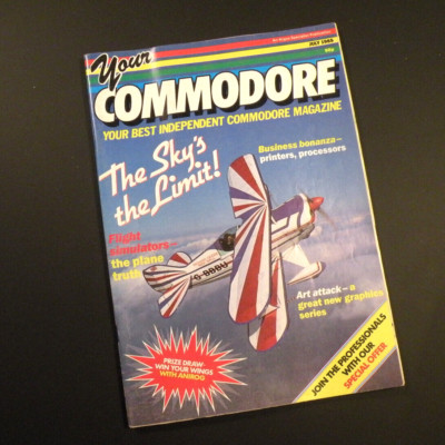 Your Commodore Magazine July 1985 Vol 1 #10 Flight Sim Art Attack