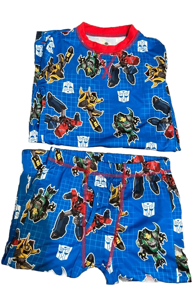 Juego de pijama robot Komar para niños, azul, pequeño Foto 2 de 3