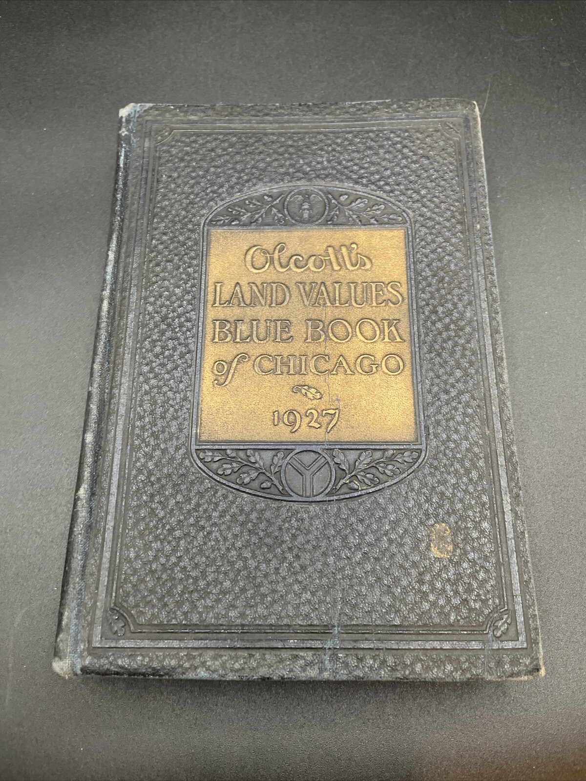 1973 Olcotts Chicago Land Values Blue Book with Vintage Maps and Advertisements