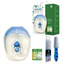 Pursonic Soothing Foot Spa Massager with Tea Tree Salt Scrub  Callus Remover.