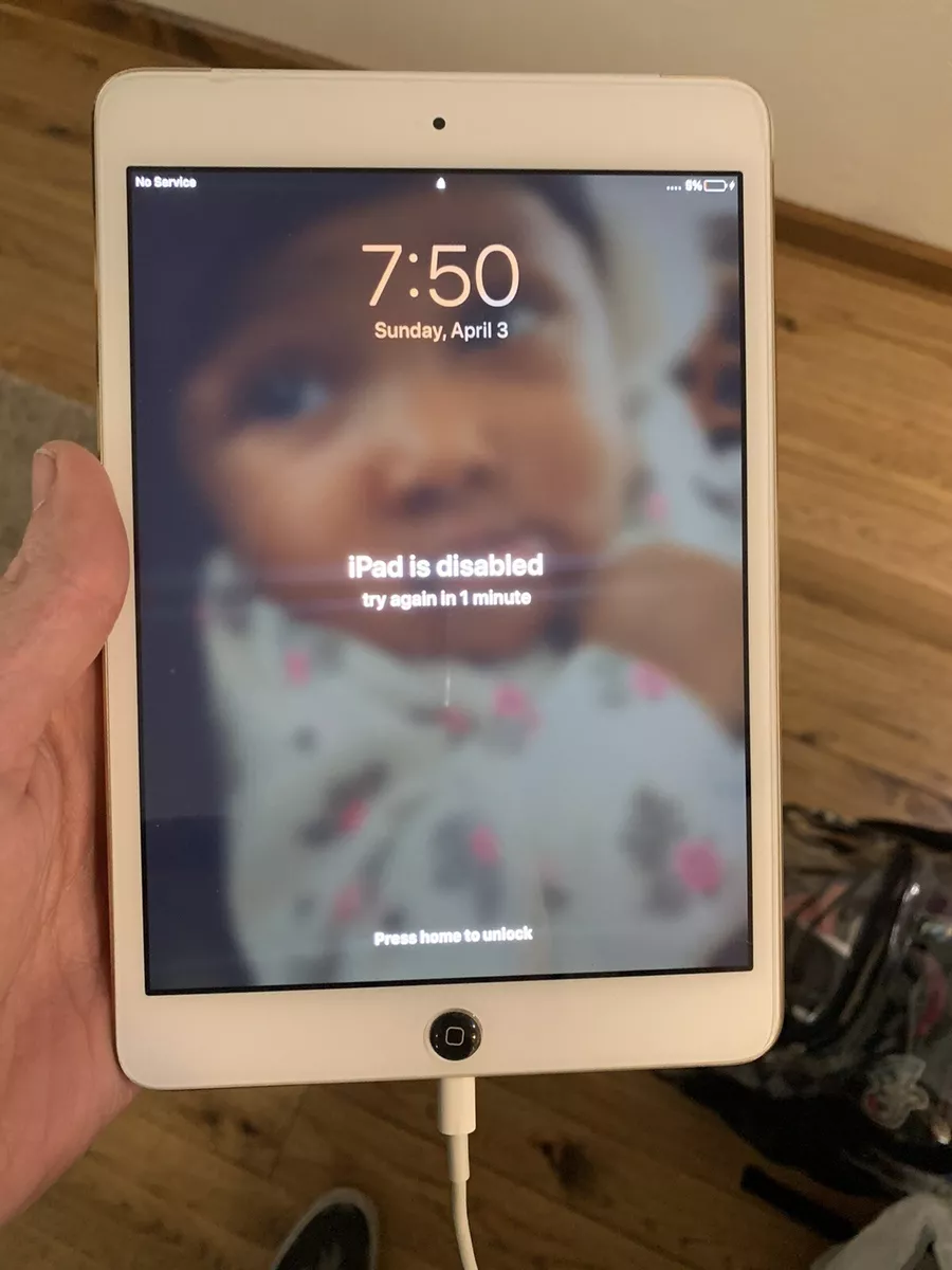 Apple iPad mini 3 64GB, Wi-Fi + Cellular 7.9in - Gold Locked