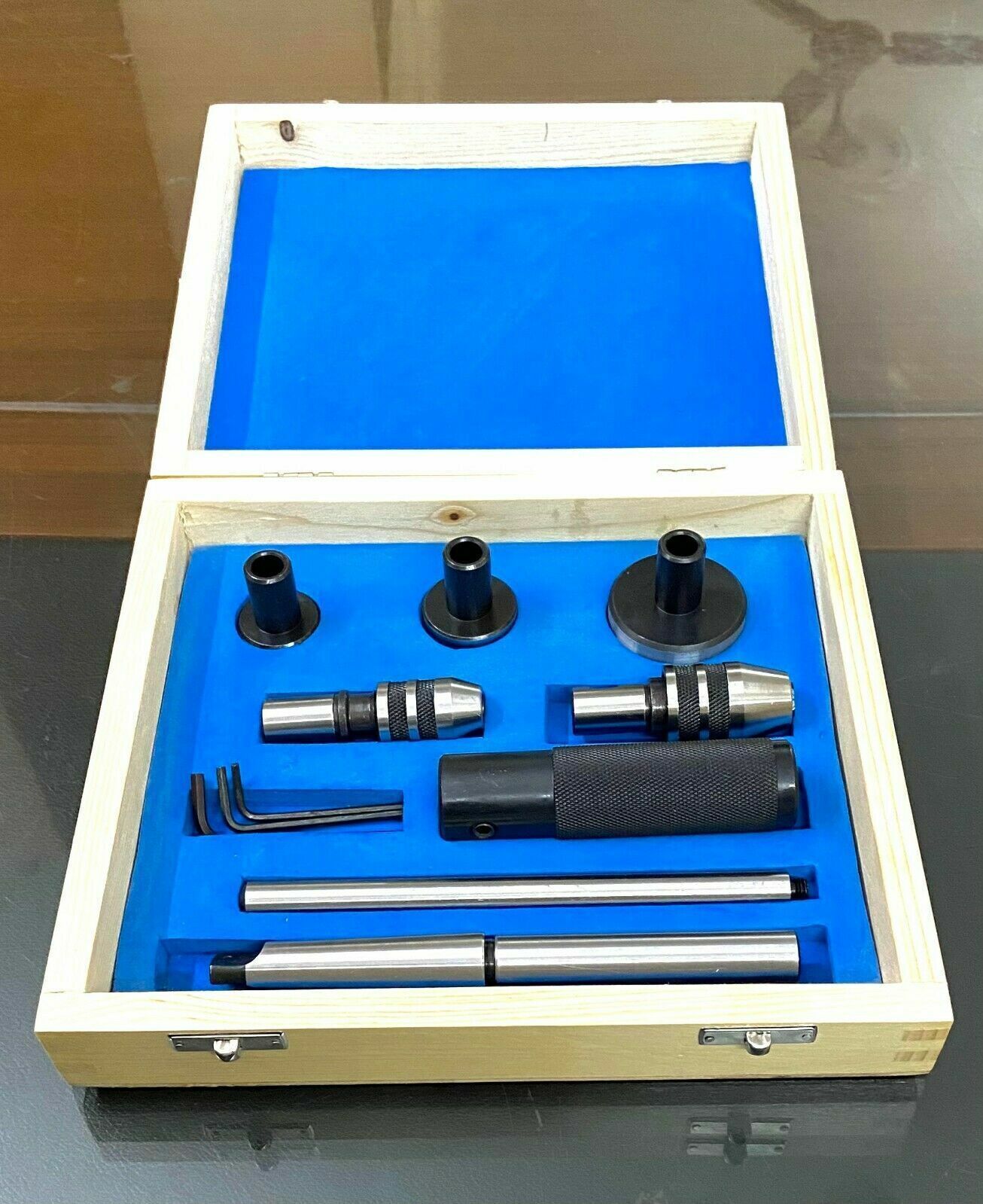 Kit De Taraudage Et Filetage Pour Tour à Métaux – Porte-taraud Et Filière – Cône MT3 – 8 Pièces